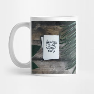 A Note With Leaves Mug